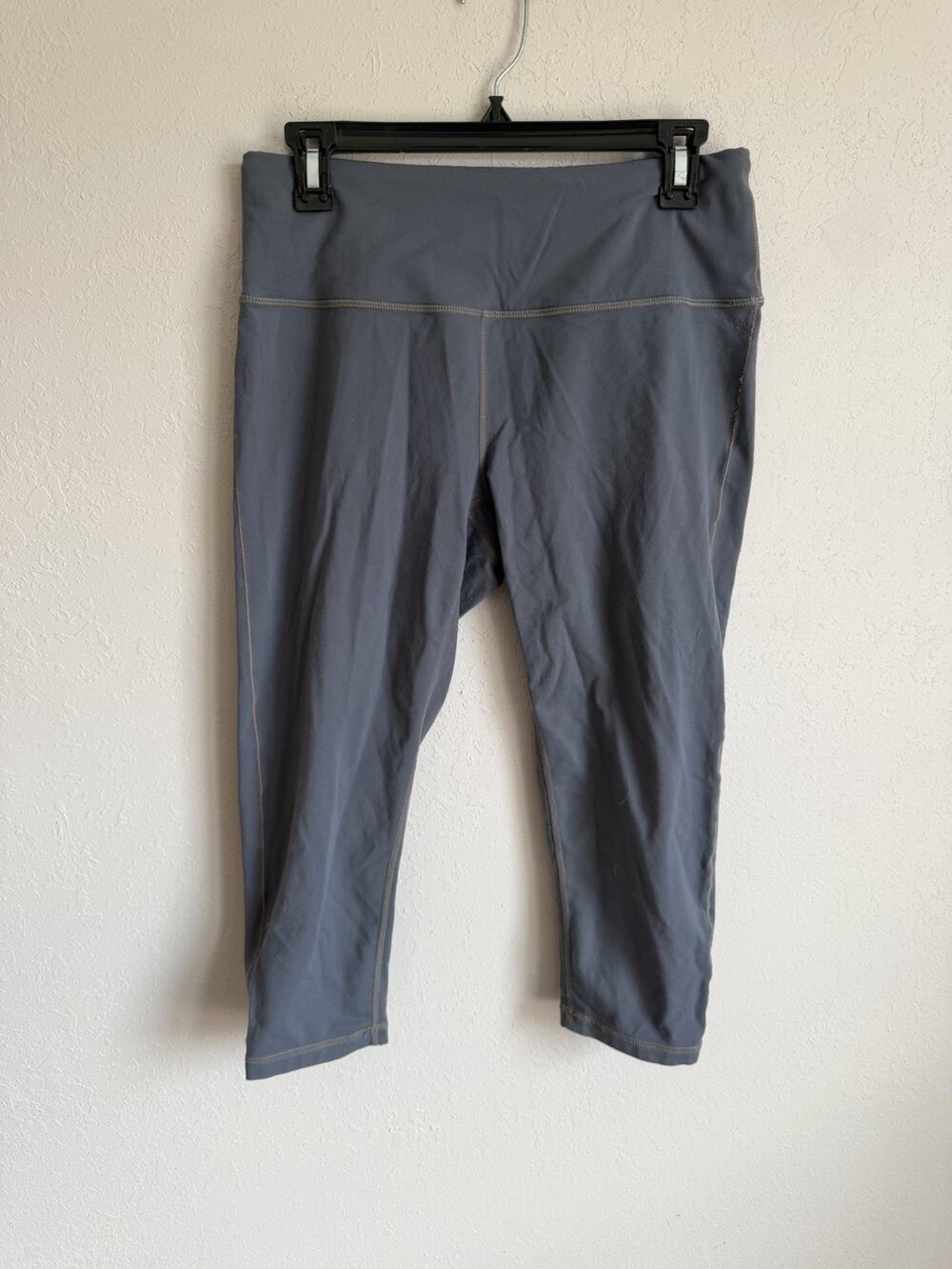 Prana Gray Cropped Skinny Capris Leggings Womens L Athletic Workout Yoga